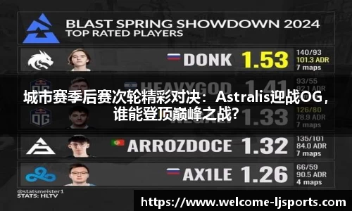 城市赛季后赛次轮精彩对决：Astralis迎战OG，谁能登顶巅峰之战？