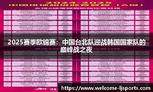 2025赛季欧锦赛：中国台北队迎战韩国国家队的巅峰战之夜