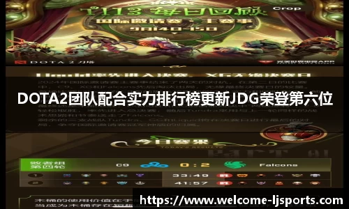 DOTA2团队配合实力排行榜更新JDG荣登第六位